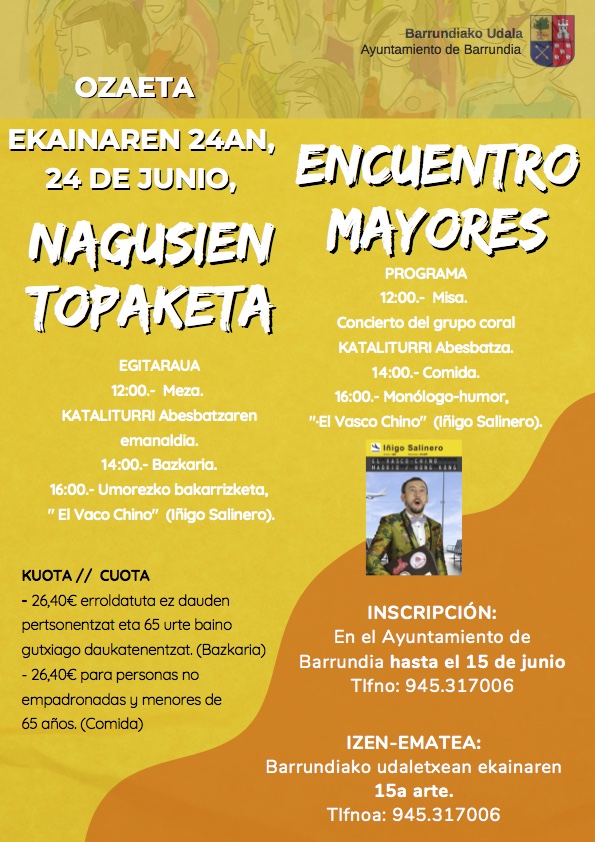 Encuentro de Mayores, 24 de Junio en Ozaeta